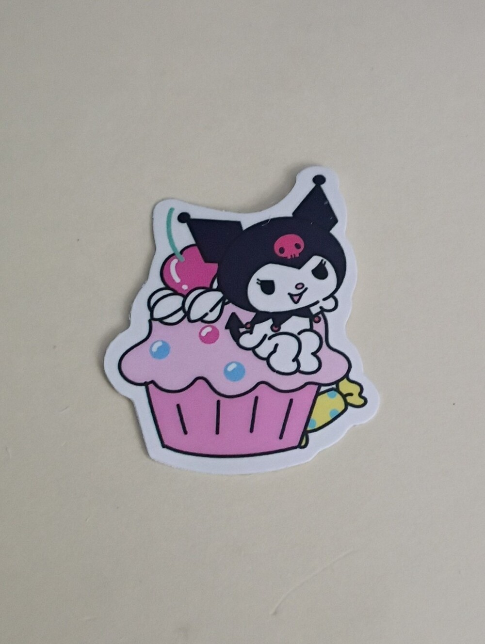 10/$10 Stickers - Kuromi Sitting On Cupcake & Candy Sanrio Hello Kitty Friends